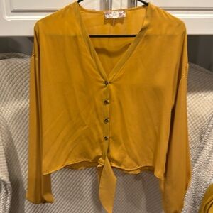 Mustard yellow blouse